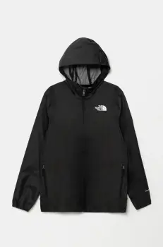 The North Face geaca copii TEEN ZIPLINE RAIN JACKET culoarea negru, NF0A8B7ZJK31 imagine
