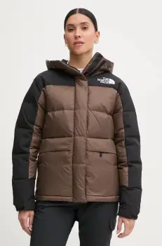 The North Face geaca de puf HMLYN Down femei, culoarea maro, de iarna, NF0A4R2W5EX1 imagine