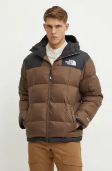 The North Face geaca de puf Lhotse barbati, culoarea maro, de iarna, NF0A853C1OI1 imagine