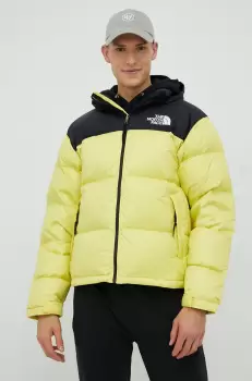 The North Face geaca de puf Men S 1996 Retro Nuptse Jacket barbati, culoarea galben, de iarna imagine