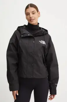 The North Face geaca Reign on Jacket femei, culoarea negru, de tranzitie, oversize, NF0A8BCHJK31 imagine