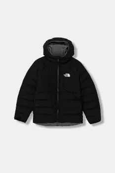 The North Face geaca reversibila pentru copii B REVERSIBLE PERRITO HOODED JACKET culoarea negru, NF0A88TWWOO1 imagine