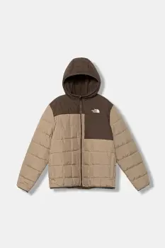 The North Face geaca reversibila pentru copii B REVERSIBLE SHASTA FZ HOODED JACKET culoarea bej, NF0A88TPDHN1 imagine