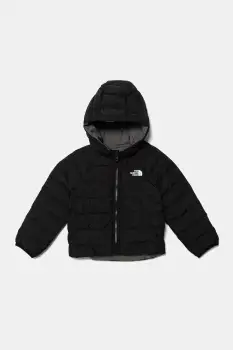 The North Face geaca reversibila pentru copii KID REVERSIBLE PERRITO HOODED JACKET culoarea negru, NF0A88VJWOO1 imagine