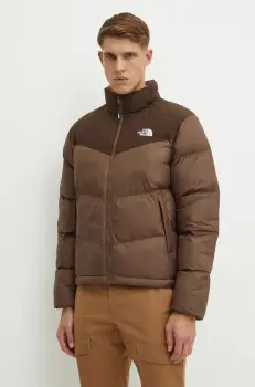The North Face geaca Saikuru barbati, culoarea maro, de iarna, NF0A853I7O31 imagine
