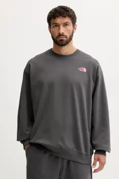 The North Face hanorac de bumbac Expedition Celebration culoarea gri, cu imprimeu, NF0A8E3GRHI1 imagine