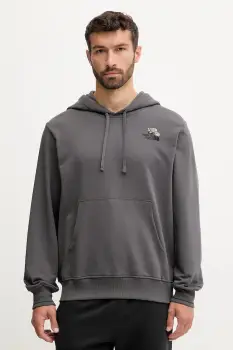 The North Face hanorac de bumbac Flowe Dome culoarea gri, cu gluga, cu imprimeu, NF0A8EGZRHI1 imagine