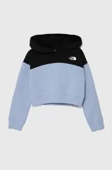 The North Face hanorac de bumbac pentru copii G DREW PEAK CROP P/O HOODIE cu gluga, neted imagine