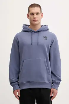 The North Face hanorac de bumbac Powder Days culoarea violet, cu gluga, cu imprimeu, NF0A8E4GBTR1 imagine