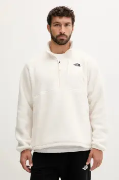 The North Face hanorac fleece culoarea bej, uni, NF0A8FKPQLI1 imagine