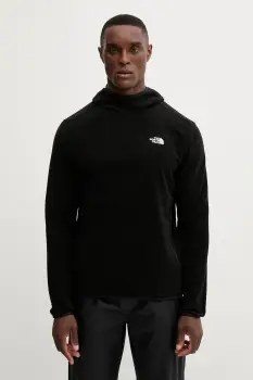 The North Face hanorac fleece culoarea negru, cu gluga, uni, NF0A8D0SJK31 imagine