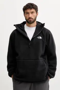 The North Face hanorac fleece Dirus culoarea negru, cu gluga, uni, NF0A8F1XJK31 imagine