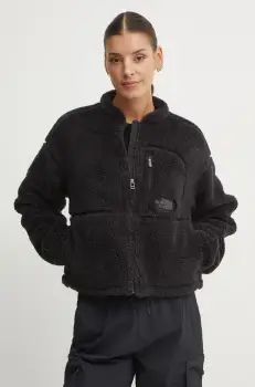 The North Face hanorac fleece SPORTY STREET culoarea negru, neted, NF0A88ZBJK31 imagine