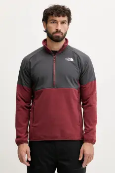 The North Face hanorac Glacier Heavyweight culoarea rosu, cu imprimeu, NF0A89JHDO31 imagine