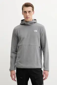 The North Face hanorac in aer liber culoarea gri, cu gluga, neted, NF0A8D0SCQI1 imagine