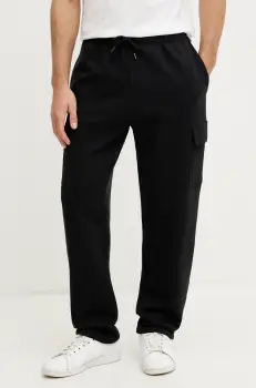 The North Face pantaloni de trening din bumbac barbati, culoarea negru, neted, NF0A8C2YJK31 imagine