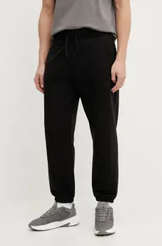 The North Face pantaloni de trening din bumbac Dome Relaxed barbati, culoarea negru, neted, NF0A8C3SJK31 imagine