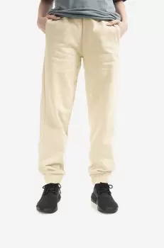 The North Face pantaloni de trening din bumbac Oversized Jogger culoarea bej, neted NF0A5IGE-3X4 imagine