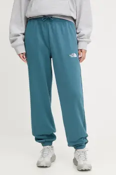 The North Face pantaloni de trening Essential Relaxed culoarea turcoaz, uni, NF0A8C1GBQ51 imagine