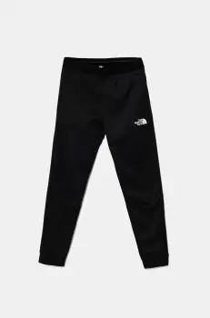 The North Face pantaloni de trening pentru copii MOUNTAIN ATHLETICS JOGGERS culoarea negru, cu imprimeu, NF0A89HWKY41 imagine