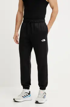 The North Face pantaloni de trening Simple Dome barbati, culoarea negru, neted, NF0A8C1WJK31 imagine