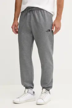The North Face pantaloni de trening Simple Dome culoarea gri, cu imprimeu, NF0A8C1WDYY1 imagine