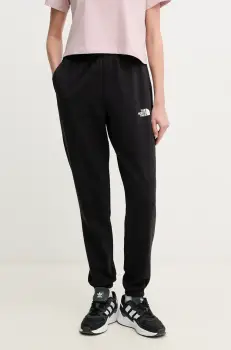 The North Face pantaloni de trening Simple Dome femei, culoarea negru, neted, NF0A8C1YJK31 imagine