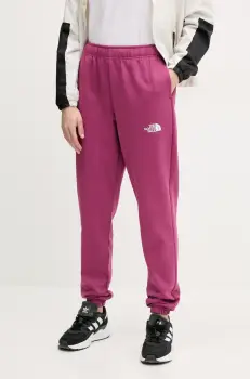 The North Face pantaloni de trening Simple Dome femei, culoarea roz, cu imprimeu, NF0A8C1Y6EO1 imagine