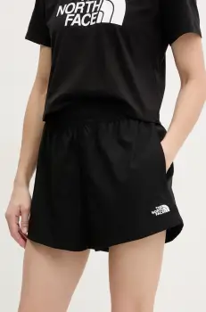 The North Face pantaloni scurti Class V Pathfinder femei, culoarea negru, uni, high waist, NF0A8BJ1JK31 imagine