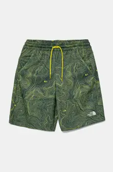 The North Face pantaloni scurti copii NEVER STOP SHORT culoarea verde, talie reglabila, NF0A86U464T1 imagine