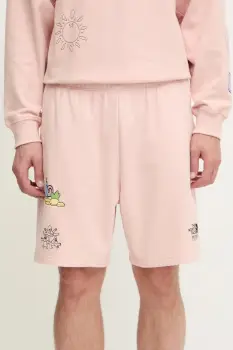 The North Face pantaloni scurti din bumbac Mountain Cleanup culoarea portocaliu, NF0A8C2XLK61 imagine