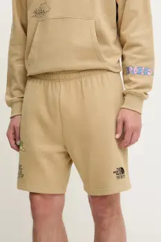 The North Face pantaloni scurti din bumbac Mountain Cleanup culoarea verde, NF0A8C2XLK51 imagine