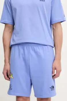 The North Face pantaloni scurti din bumbac Mountain Cleanup culoarea violet, NF0A8C2X0YI1 imagine