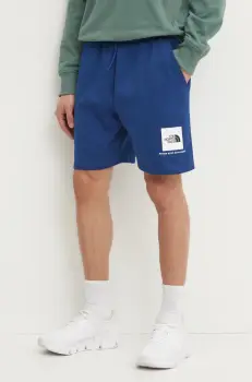The North Face pantaloni scurti Nuptse Regular barbati, culoarea albastru marin, NF0A8C1JH4B1 imagine
