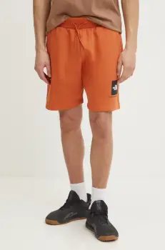 The North Face pantaloni scurti Nuptse Regular barbati, culoarea portocaliu, NF0A8C1J6D21 imagine