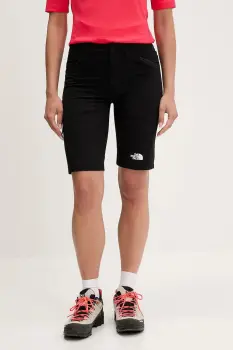 The North Face pantaloni scurti outdoor Speedlight Slim culoarea negru, uni, high waist, NF0A826C4H01 imagine