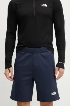 The North Face pantaloni scurti Reaxion barbati, culoarea albastru marin, melanj, NF0A8BET8Q01 imagine