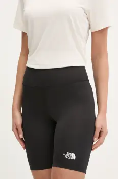 The North Face pantaloni scurti sport Flex femei, culoarea negru, neted, high waist, NF0A8BRVJK31 imagine