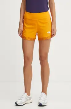 The North Face pantaloni scurti sport Sunriser femei, culoarea portocaliu, modelator, high waist, NF0A88SE7OA1 imagine