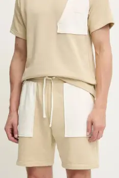 The North Face pantaloni scurti Terry Regular culoarea bej, NF0A8C293X41 imagine