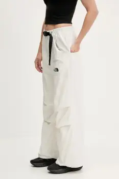 The North Face pantaloni TNF X NSE culoarea bej, lat, high waist, NF0A8BJHQLI1 imagine