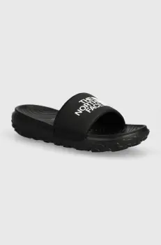 The North Face papuci NEVER STOP CUSH SLIDE barbati, culoarea negru, NF0A8A90KX71 imagine