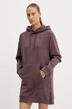 The North Face rochie din bumbac culoarea bordo, mini, drept, NF0A8E48BQ71 imagine