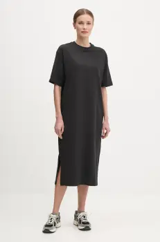 The North Face rochie din bumbac Oversized culoarea negru, maxi, oversize, NF0A8C2EJK31 imagine