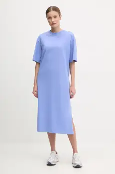 The North Face rochie din bumbac Oversized culoarea violet, maxi, oversize, NF0A8C2E0YI1 imagine