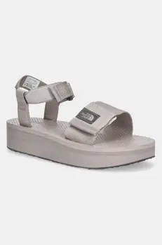 The North Face sandale Skeena Platform femei, culoarea gri, cu platforma, NF0A8AE775Q1 imagine