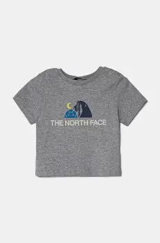 The North Face tricou copii KID GRAPHIC S/S TEE culoarea gri, cu imprimeu, NF0A8AXEDYX1 imagine