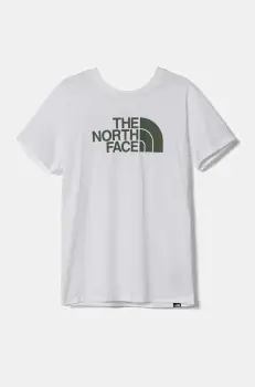 The North Face tricou copii S/S EASY TEE culoarea alb, cu imprimeu, NF0A8DRN9ZN1 imagine