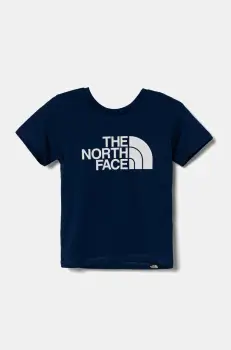The North Face tricou copii S/S EASY TEE culoarea albastru marin, cu imprimeu, NF0A8DRND1R1 imagine