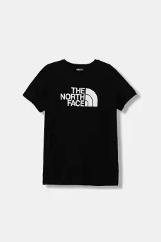 The North Face tricou copii TEEN EASY REGULAR SS TEE culoarea negru, cu imprimeu, NF0A8EHGJK31 imagine